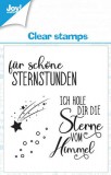Joy! Crafts Clearstamp 7x7 cm - Sterne-Text DE-1