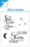 Joy! Crafts Clearstamp 7x7 cm - Sterne-Text DE-2 Joy! Crafts Clearstamp 7x7 cm - Sterne-Text DE-2