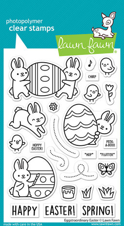 Eggstraordinary Easter - Lawn Fawn Clear Stamp Set - zum Schließen ins Bild klicken