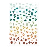 Terre &Jasmin Puffy Sticker Coeurs & Co von Les At