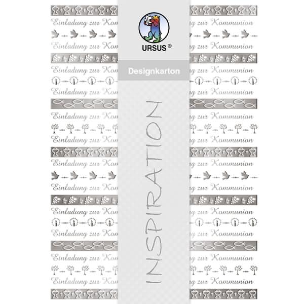 Designkarton - Kommunion silber