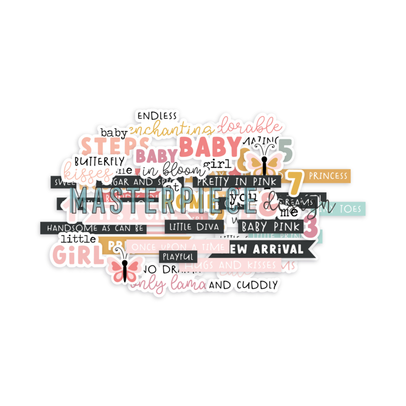 Masterpiece Die-Cuts baby girl text - zum Schließen ins Bild klicken