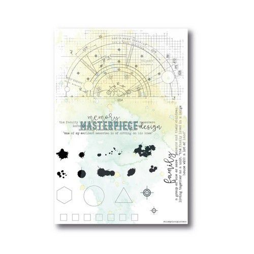 Masterpiece Stampset - Blueprint Splatters - zum Schließen ins Bild klicken