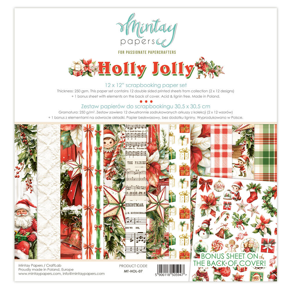 Holly Jolly paper set 30,5x30,5 cm von Mintay