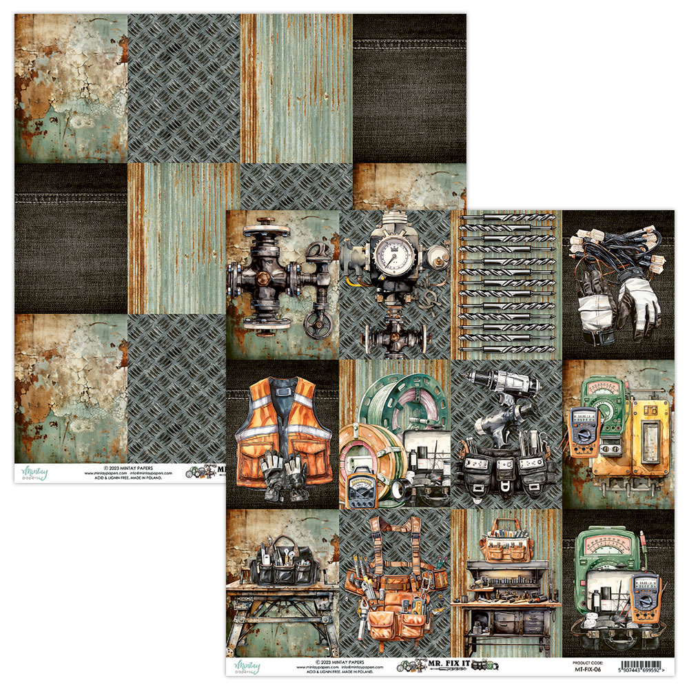 Mr. Fix it 06 30,5x30,5 cm von Mintay Mr. Fix it 06 30,5x30,5 cm von Mintay