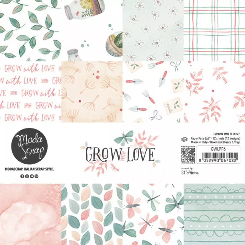 Grow with Love - Paper Pad 15,2x15,2 cm - zum Schließen ins Bild klicken