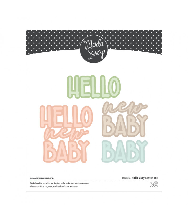 MODASCRAP FUSTELLA - HELLO BABY SENTIMENT - zum Schließen ins Bild klicken