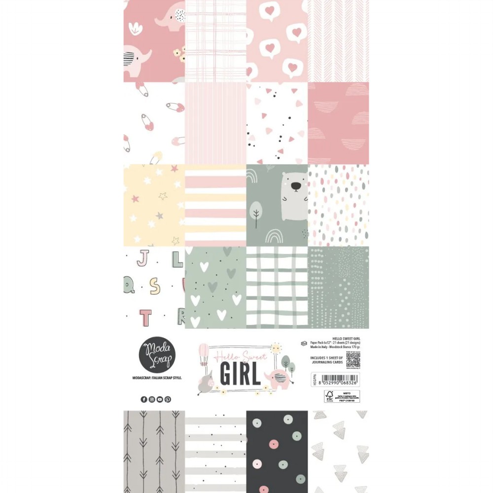 Hello Sweet Girl - Paper Pack 15,2x30,5 cm - zum Schließen ins Bild klicken