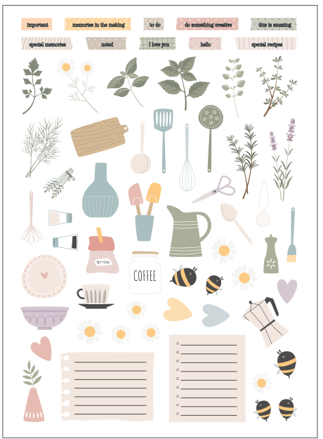 Modascrap Die Cuts - Herbs & Flowers