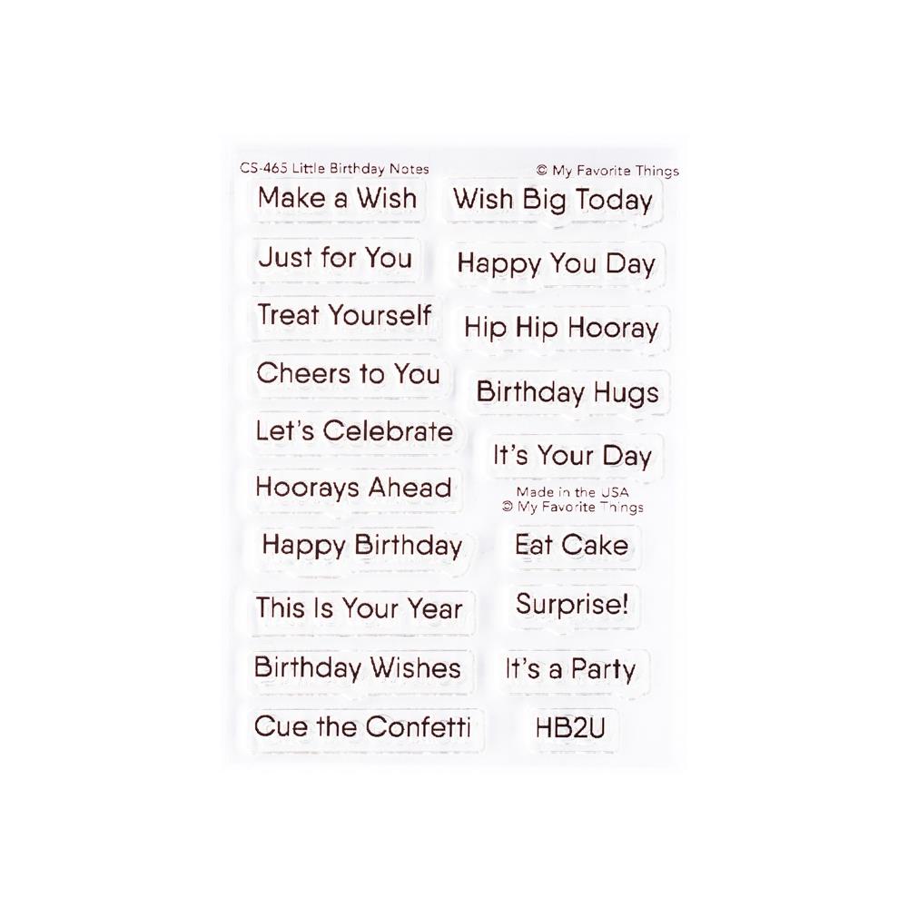Little Birthday Notes - My Favorite Things Clear S