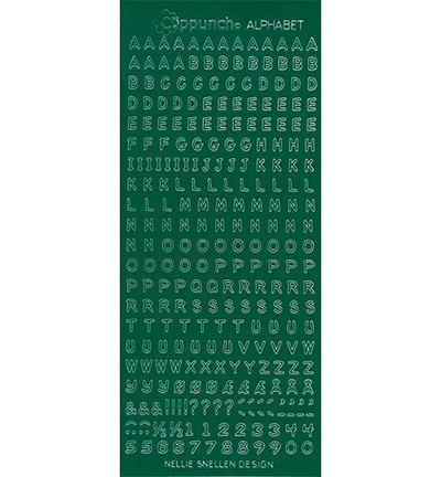 Nellie Snellen - Sticker Alphabet Dark Green - zum Schließen ins Bild klicken