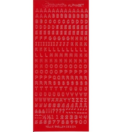 Nellie Snellen - Sticker Alphabet Red - zum Schließen ins Bild klicken