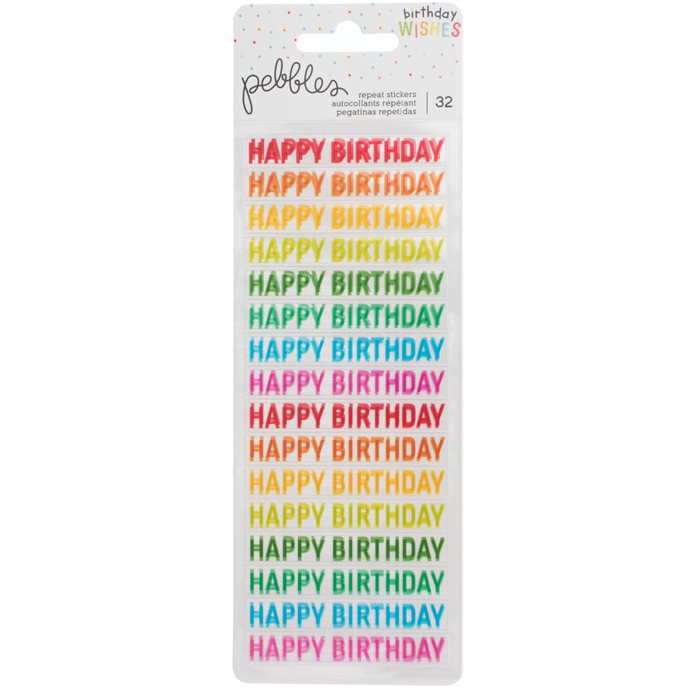 Happy Hooray - Happy Birthday Clear Sticker