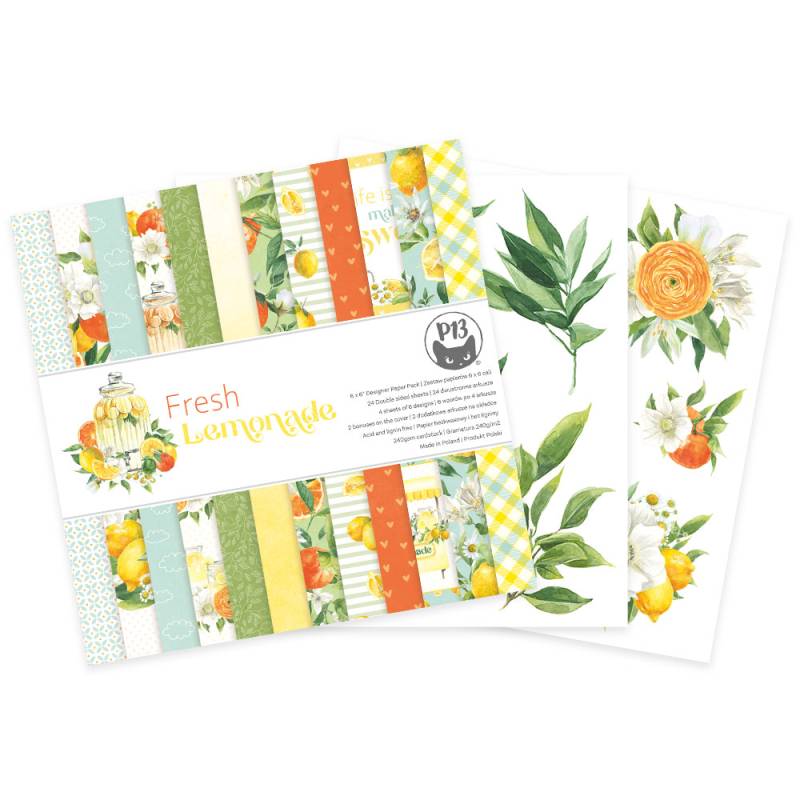 Fresh Lemonade Paper Pad von P13 15,2x15,2 cm - zum Schließen ins Bild klicken