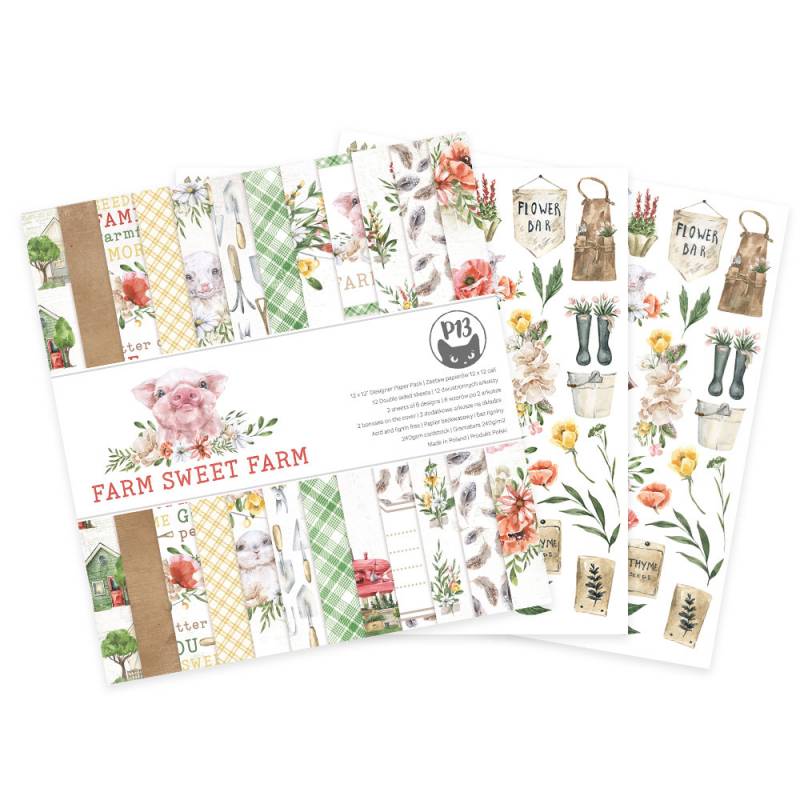 Farm Sweet Farm Paper Pad - 30,5x30,5 cm von P13 - zum Schließen ins Bild klicken