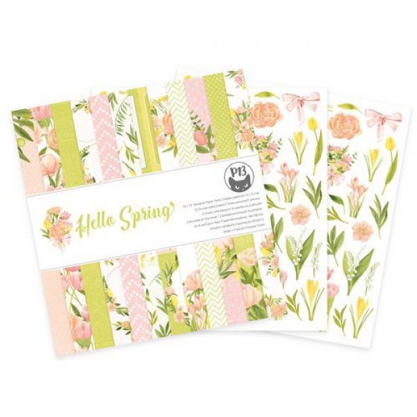 Hello Spring Paper Pad - 30,5x30,5 cm von P13 - zum Schließen ins Bild klicken