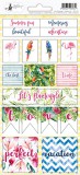 Sticker sheet Let's flamingle 02, 10,5 x 23cm