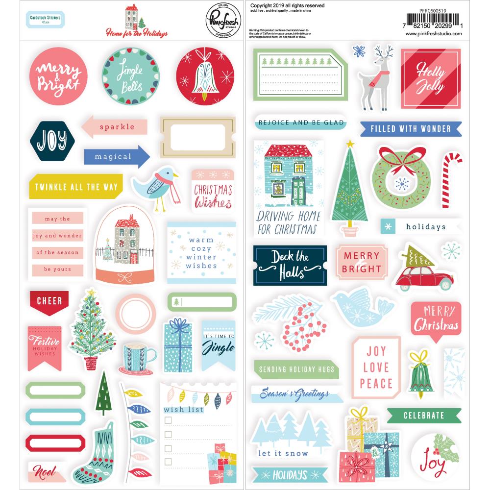 Home for the Holidays - Cardstock Sticker - zum Schließen ins Bild klicken
