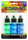 Alcohol Ink Kit - teal / blue spectrum