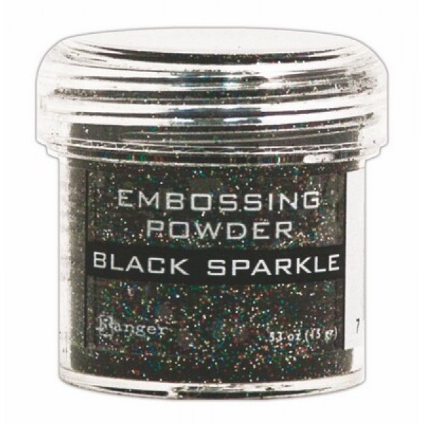 Ranger Embossing Powder - black sparkle