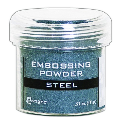 Ranger Embossing Powder 34ml - Metallic Steel - zum Schließen ins Bild klicken