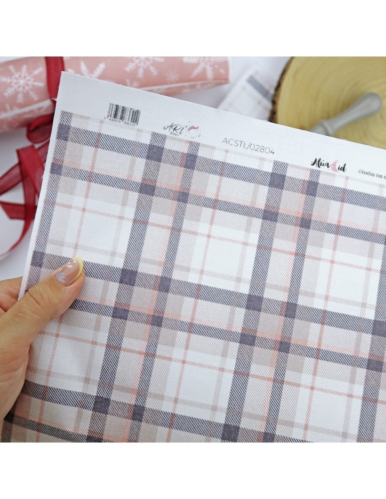 Checkered binding fabric - 32 x 45 cm - zum Schließen ins Bild klicken