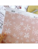 Snowflakes binding fabric - 32 x 45 cm