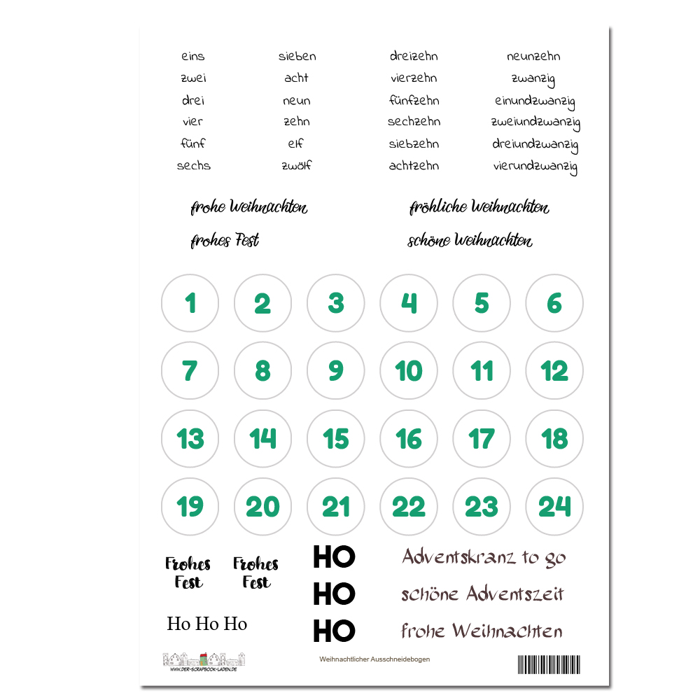 Weihnachtlicher Ausschneidebogen von Der Scrapbook Weihnachtlicher Ausschneidebogen von Der Scrapbook
