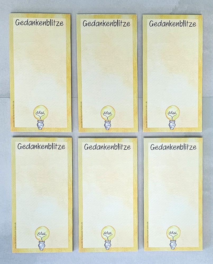 Notizblock - Kellnerblock - Gedankenblitze