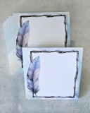 Notizblock - Feder - quadratisch 12 x 12 cm