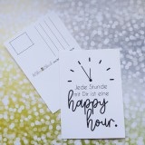 Postkarte "happy hour"