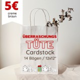 Überraschungstüte - Cardstock creme / braun