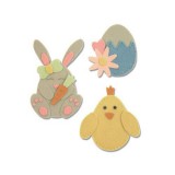 Sizzix Bigz L Die - Bunny Chick and Egg Sizzix Bigz L Die - Bunny Chick and Egg