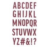Sizzix Thinlits Die Set - 30PK Bold Alphabet 66507 Sizzix Thinlits Die Set - 30PK Bold Alphabet 66507