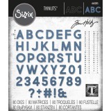 Sizzix Thinlits Die Set - 80PK Alphanumeric Bold 6