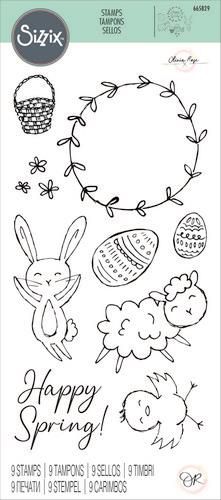 Sizzix Clear Stamps - 9PK Spring Essentials