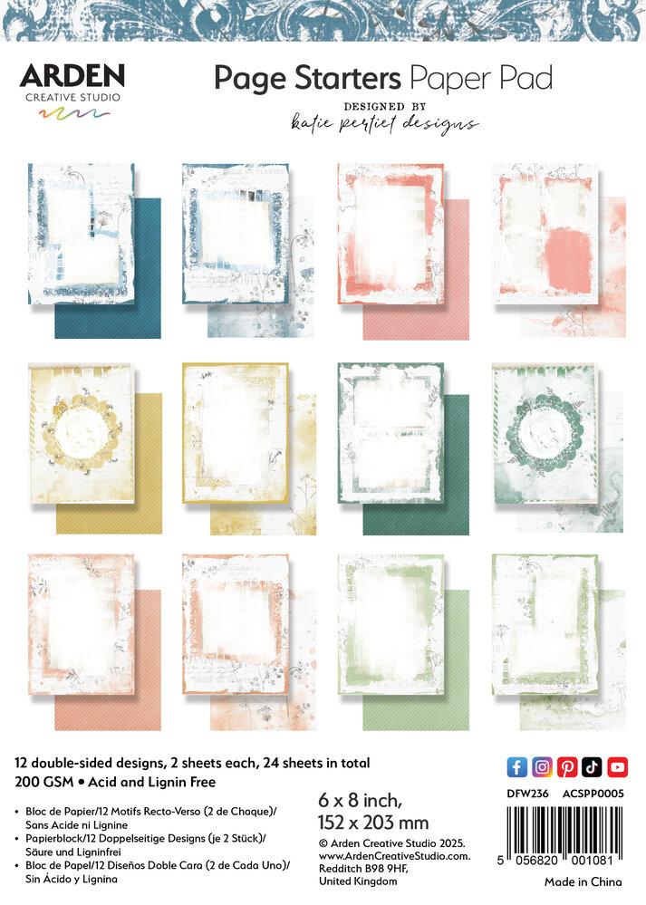 Arden Creative Studio Page Starters Paper Pad 15,