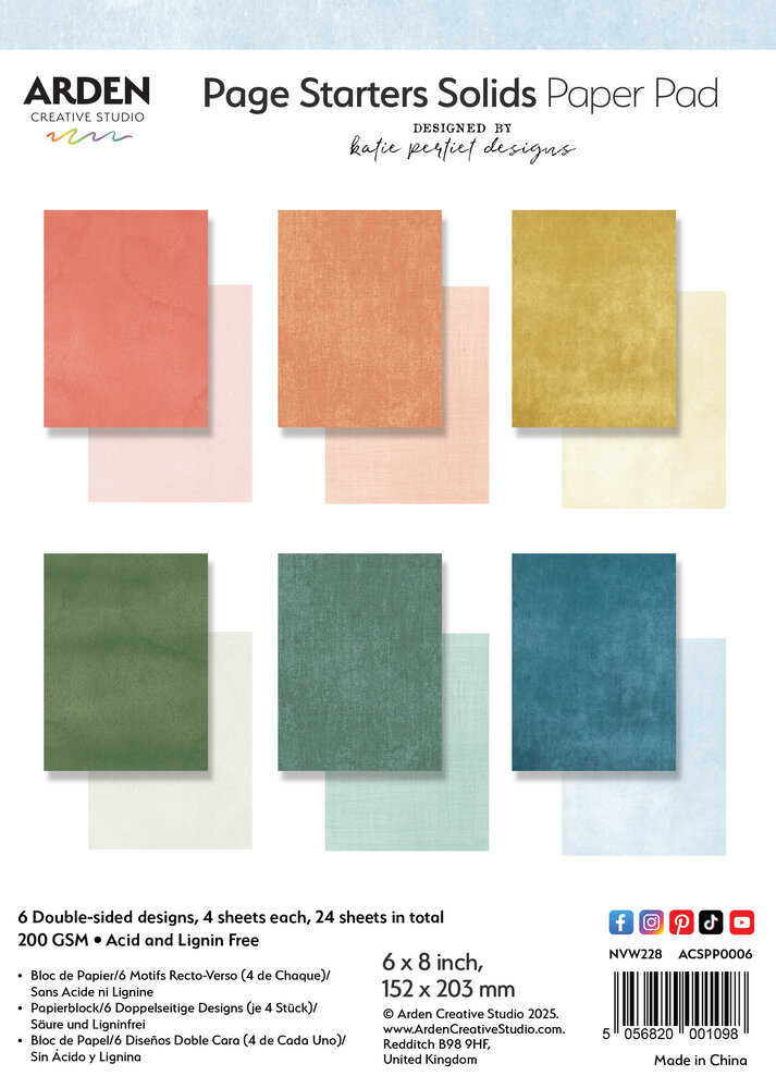Arden Creative Studio Page Starters Solids Paper P