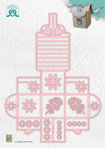 Nellies Choice Wrapping Die gift-box - 13 Blumenbo