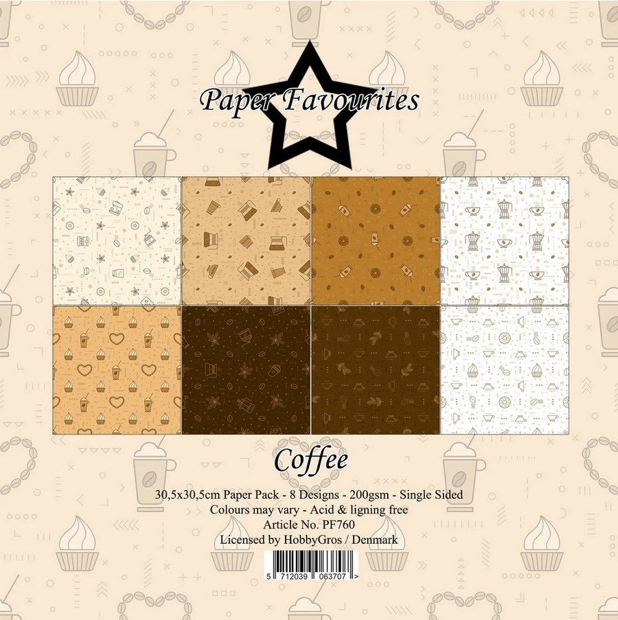 Paper Favourites - Coffee - Paper Pack 30,5x30,5 c
