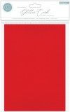 Craft Consortium Glitter Card Red - Din A4 / 10 Bö