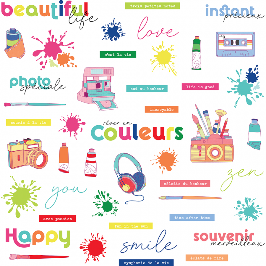 Colorful Life - Die-Cuts Motiv von HaPi Little - zum Schließen ins Bild klicken