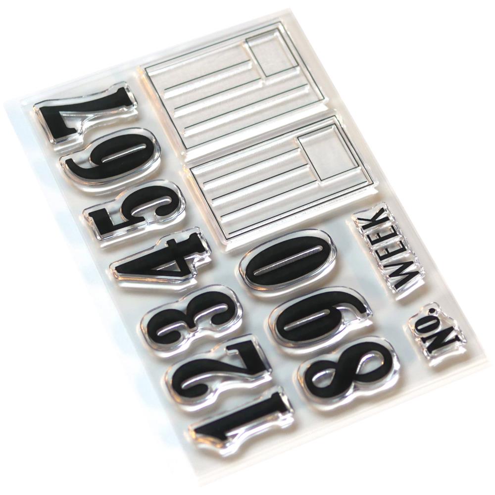 Number & Label Clear Stamps