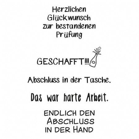Abgänger 3 - Clear Stamp Set von efco Abgänger 3 - Clear Stamp Set von efco