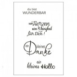 Clear Stamp Set - du bist wunderbar