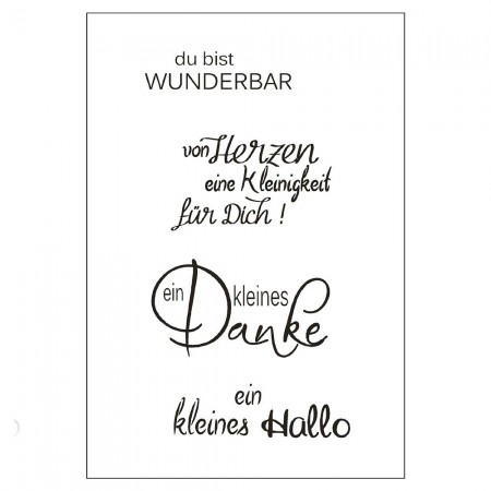 Clear Stamp Set - du bist wunderbar - zum Schließen ins Bild klicken