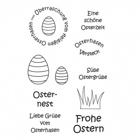 Ostern 4 - Clear Stamp Set von efco - zum Schließen ins Bild klicken