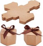 Hexagon Box 4 x 5 x 8,5 cm aus Kraftpapier
