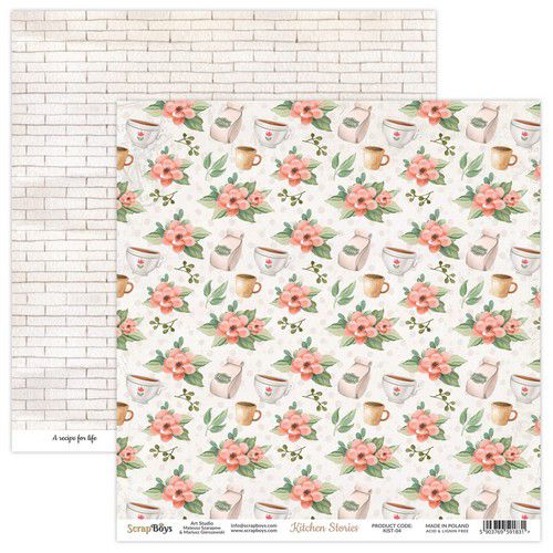 ScrapBoys Kitchen Stories paper sheet 30,5x30,5 cm - zum Schließen ins Bild klicken