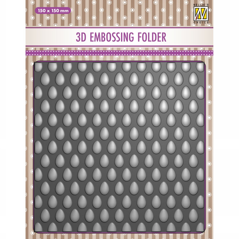 Nellies Choice 3-D Embossing Folder Eggs - zum Schließen ins Bild klicken